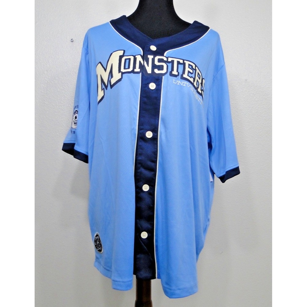Disney Parks Monsters University Baseball Jersey XL Sulley Mike Wazowski Pixar